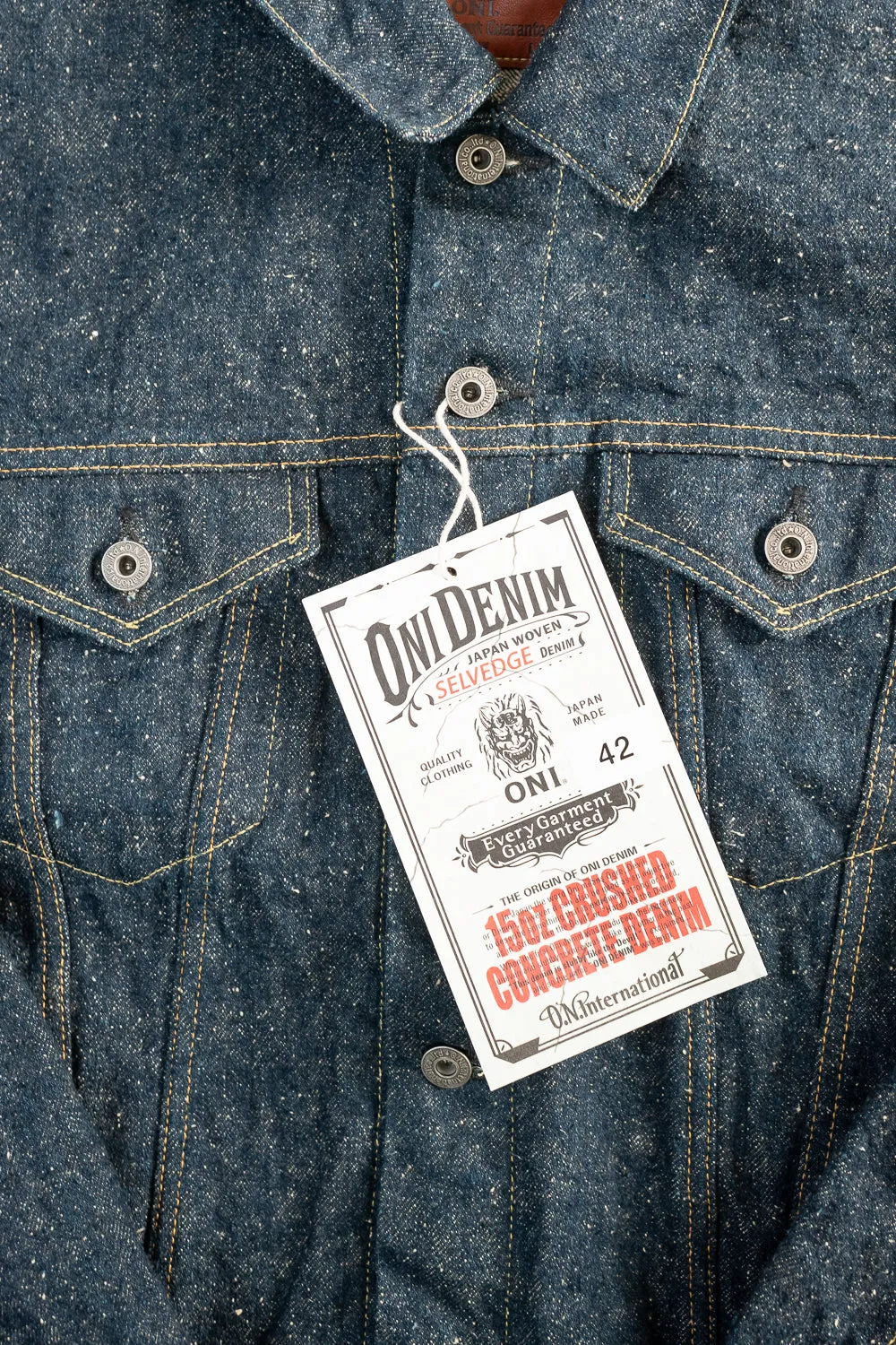 02527P-CCD-KB - 15oz "Crushed Concrete Kabuki" Selvedge Denim Jacket - Type III