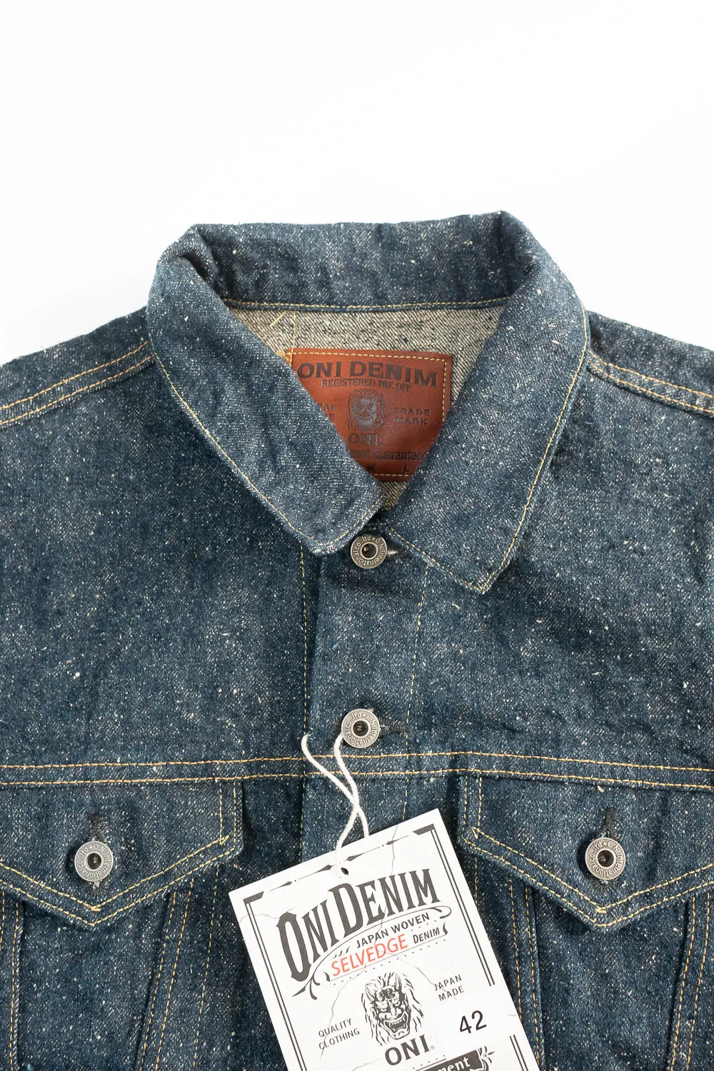 02527P-CCD-KB - 15oz "Crushed Concrete Kabuki" Selvedge Denim Jacket - Type III