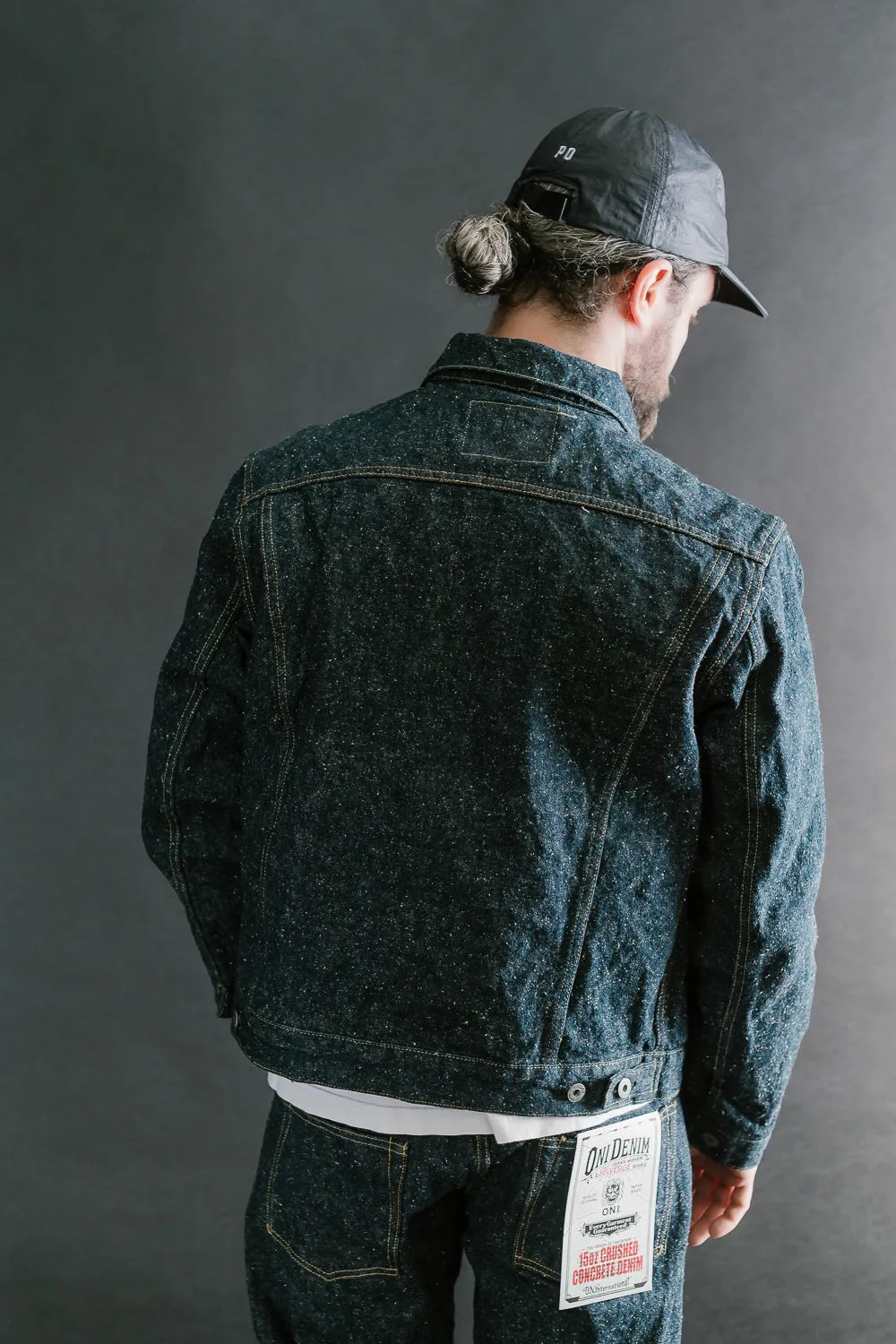 02527P-CCD-KB - 15oz "Crushed Concrete Kabuki" Selvedge Denim Jacket - Type III