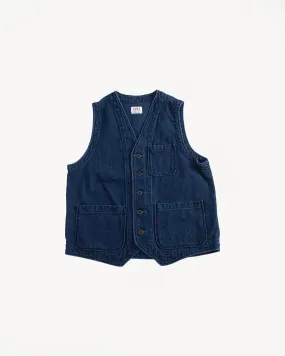 05100-3x3IDT - Twill Bio-Wash Vest - Indigo