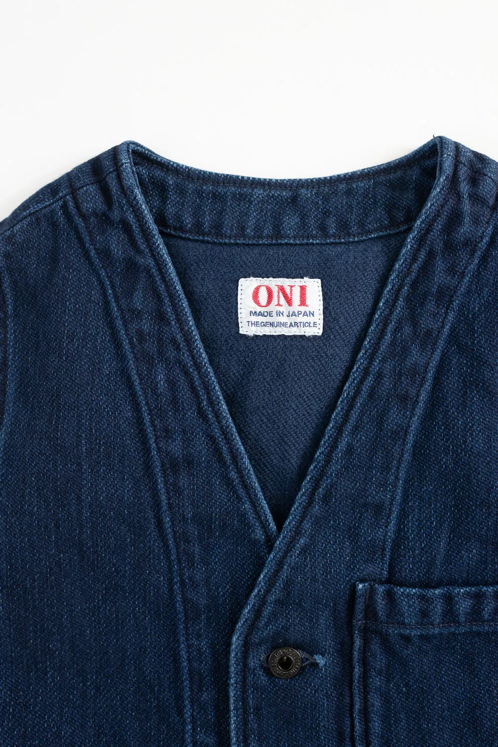 05100-3x3IDT - Twill Bio-Wash Vest - Indigo