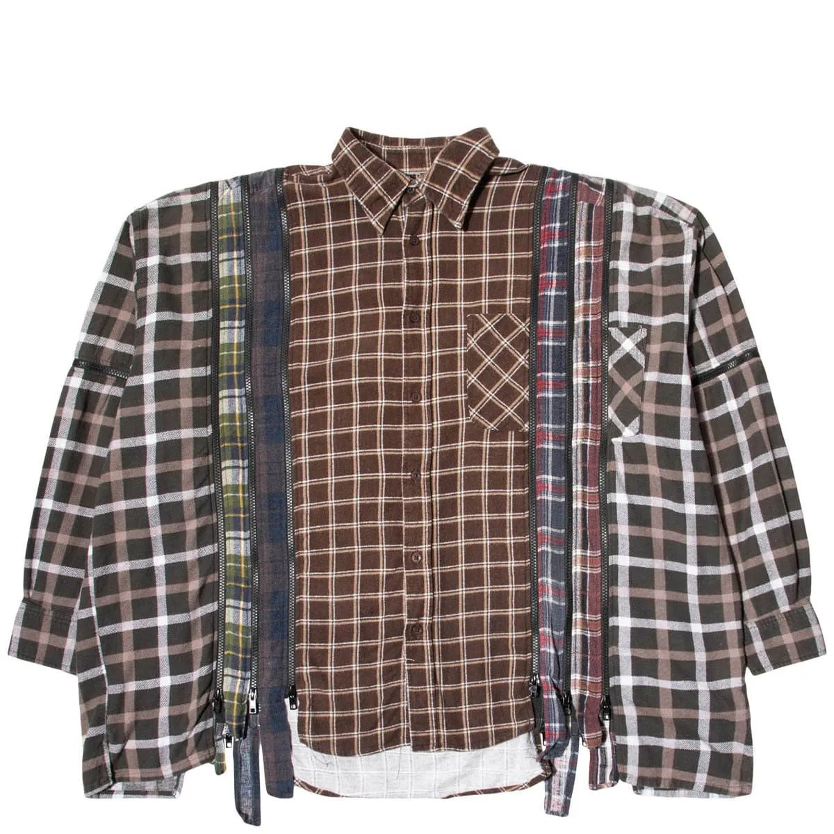 7 CUTS ZIPPED WIDE FLANNEL SHIRT SS21 5