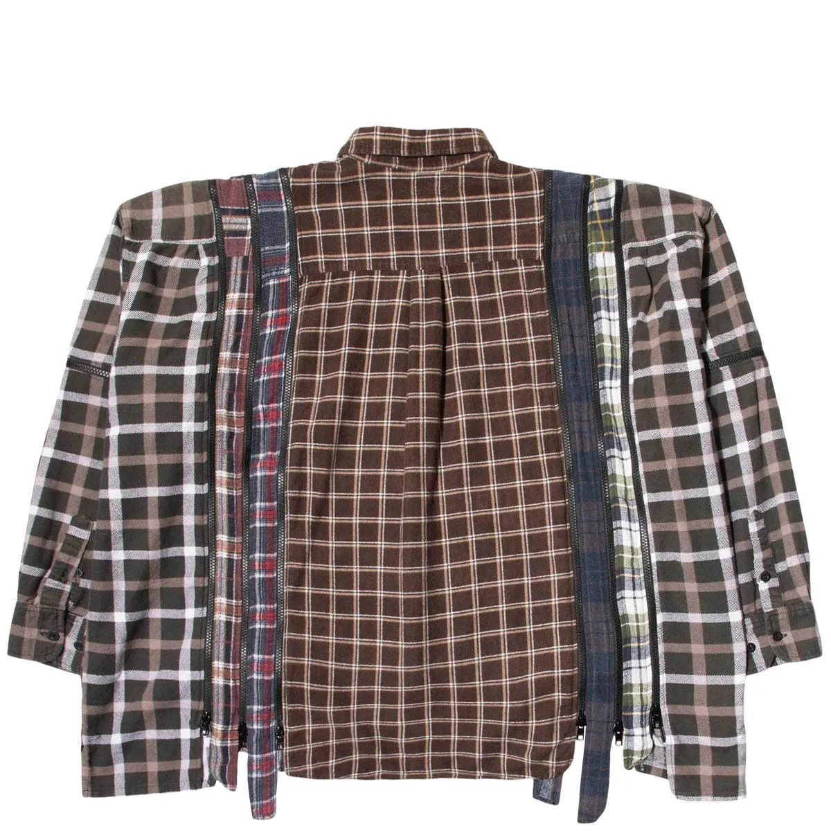 7 CUTS ZIPPED WIDE FLANNEL SHIRT SS21 5