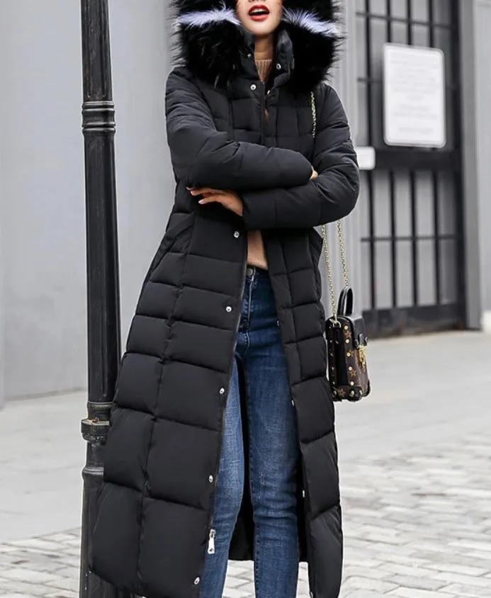 Annele Dekker Parka | Langer, wasserdichter Pufferparka mit Fellkragen für Damen