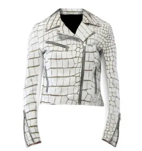 BIKER GALVA CROC WHITE