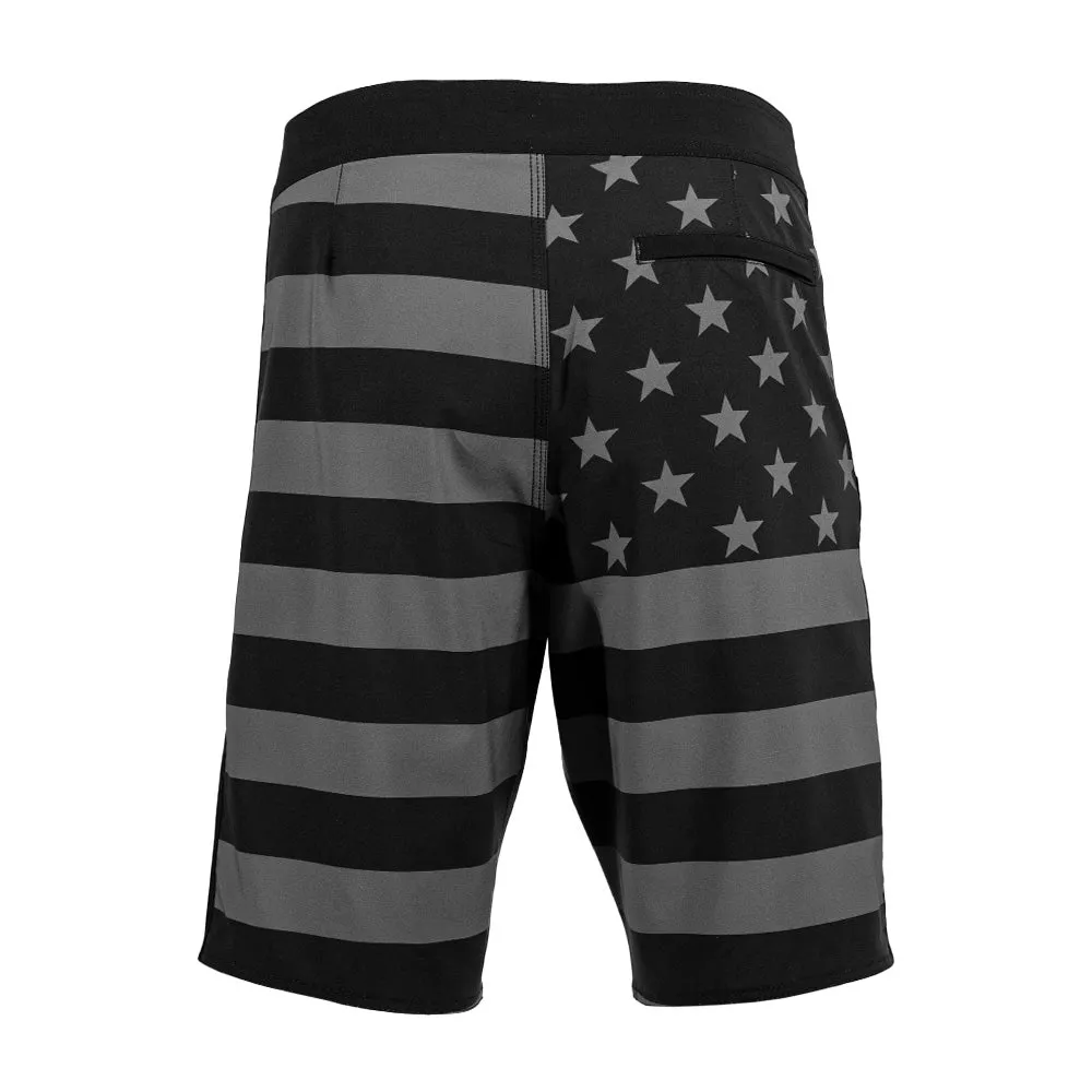 Board Shorts | Blackout American Flag