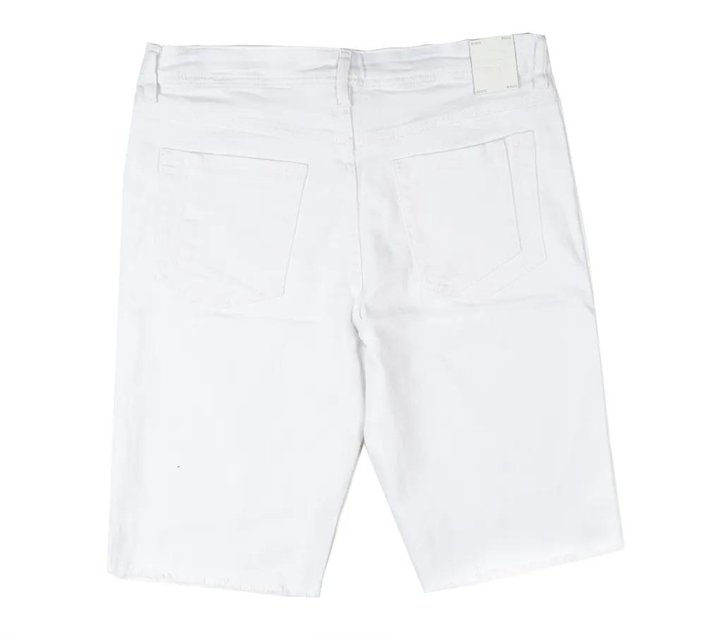 BORN FLY DENIM LOGO SHORTS WHITE - 2303D4643