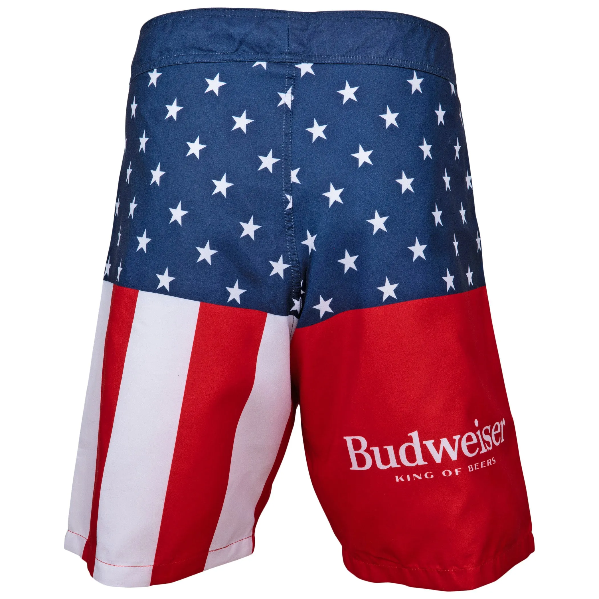 Budweiser King of Beers Stars and Stripes Men's Swim Trunks Board Shorts