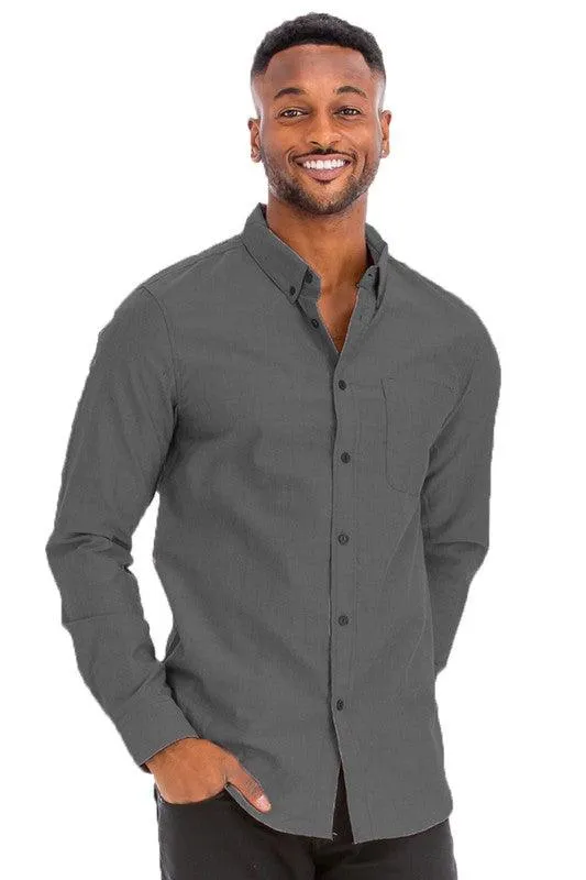 Business Casual Long Sleeve Shirts for Men