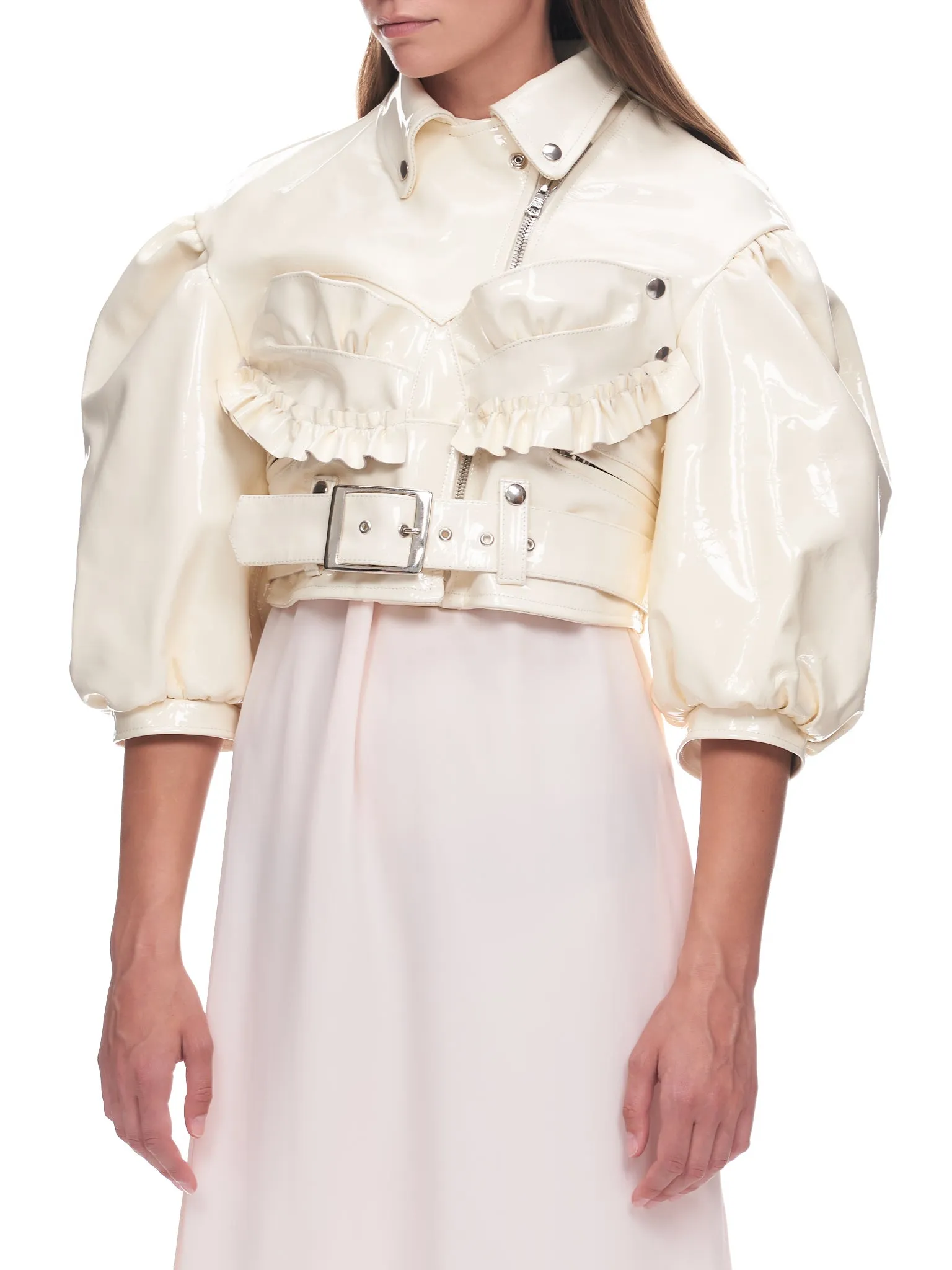 Bustier Biker Jacket (6040-0463-CREAM)