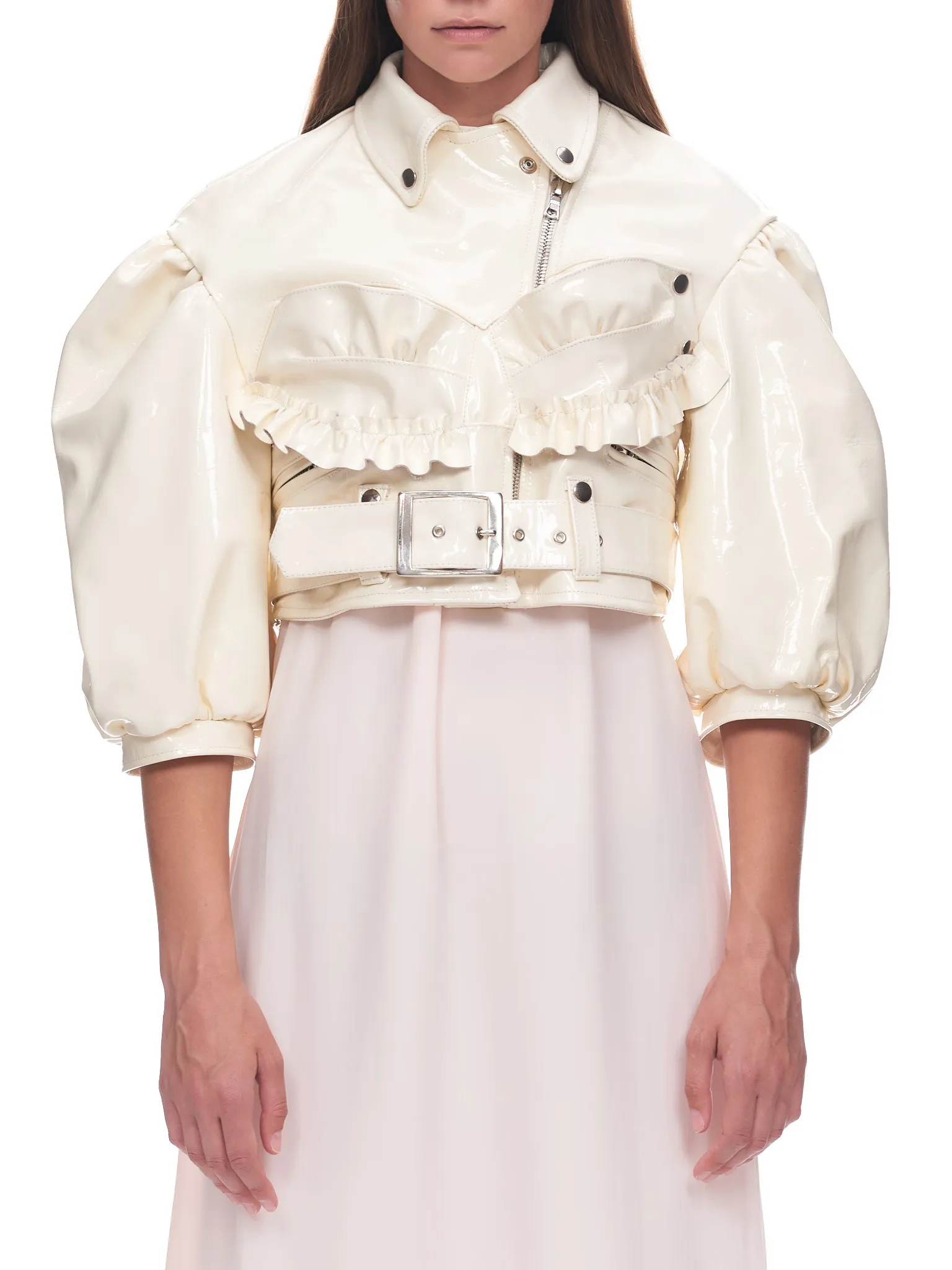 Bustier Biker Jacket (6040-0463-CREAM)