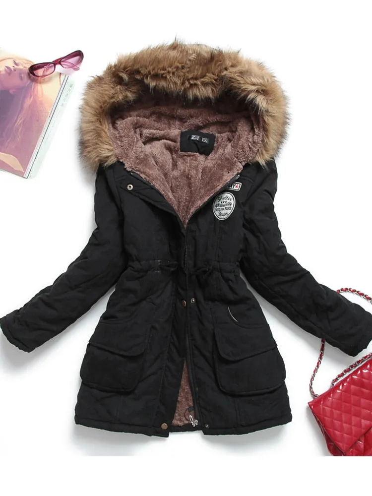 Casual Solid Long Parka