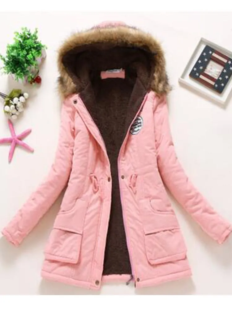 Casual Solid Long Parka