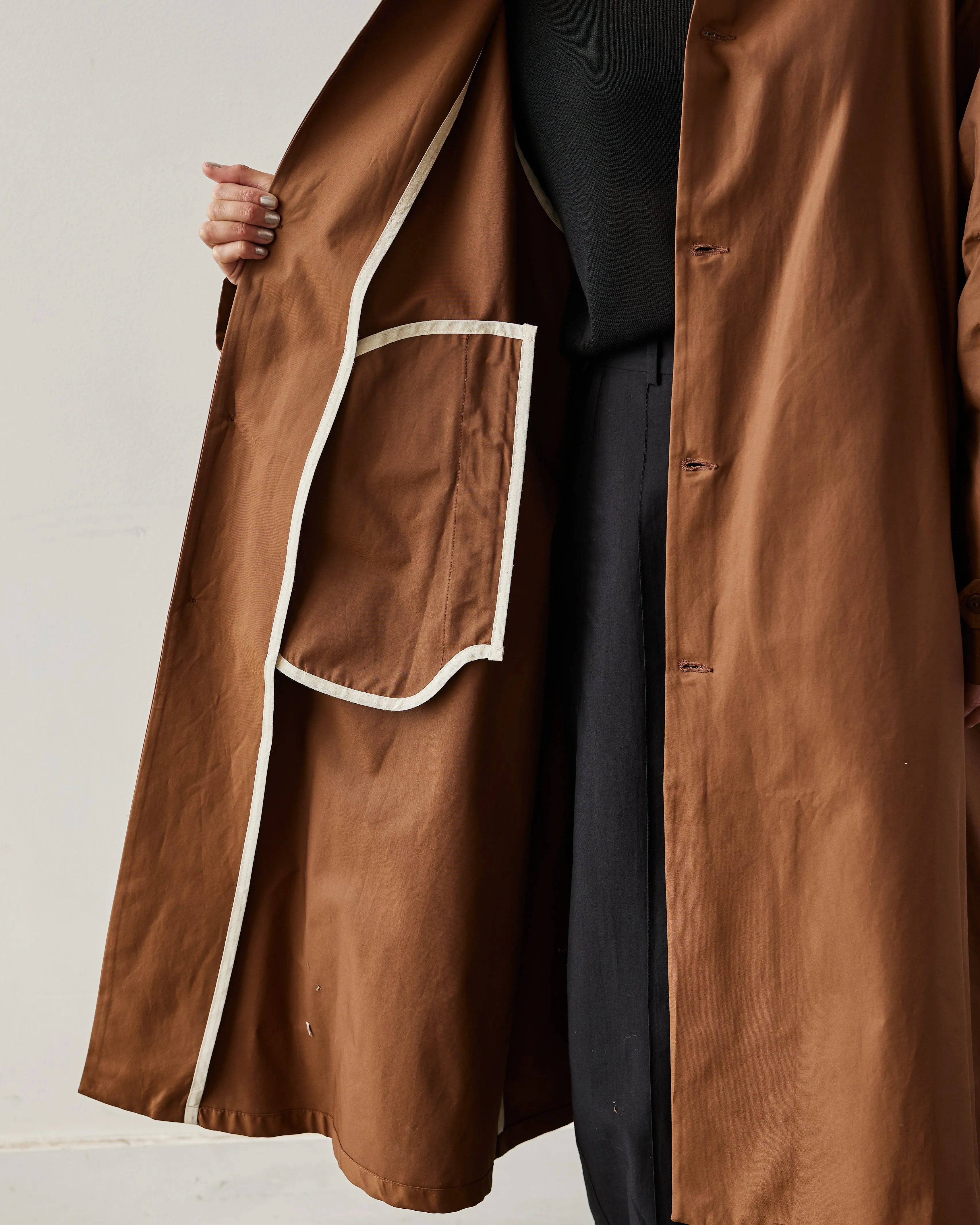 Cordera Hooded Trench, Brown