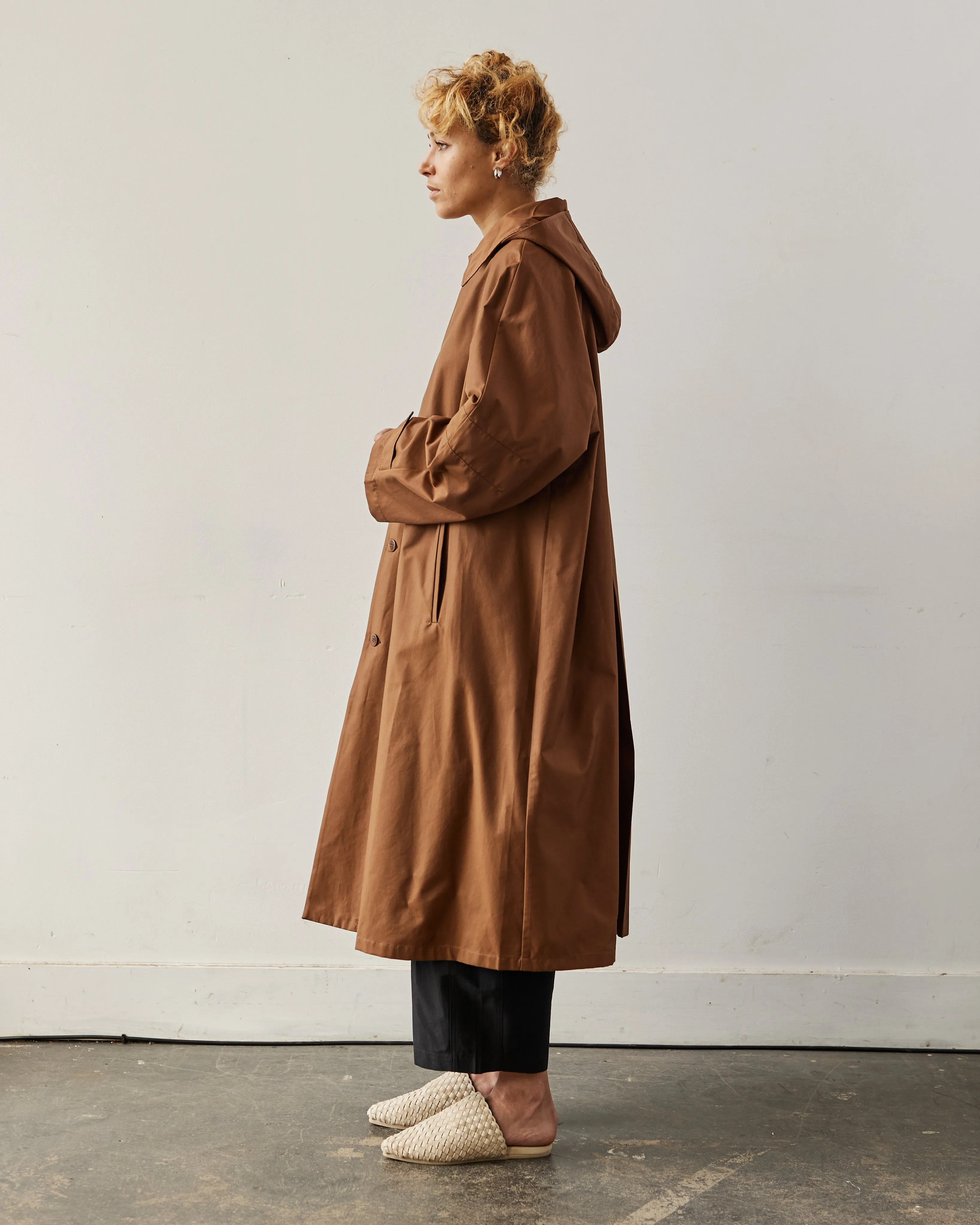 Cordera Hooded Trench, Brown