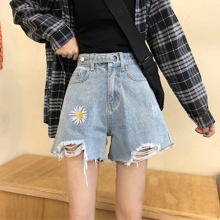 Daisy Denim Shorts