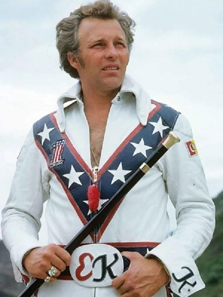 Daredevil Evel Knievel White Biker Jacket