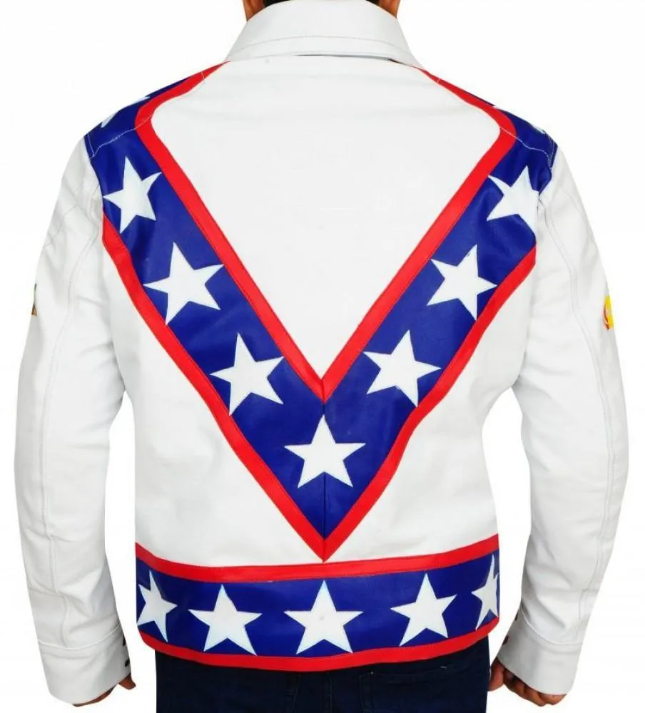 Daredevil Evel Knievel White Biker Jacket