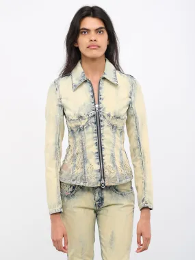 De-Milly-Fsc Lace Denim Jacket (DE-MILLY-068GP-DENIM-BLUE)