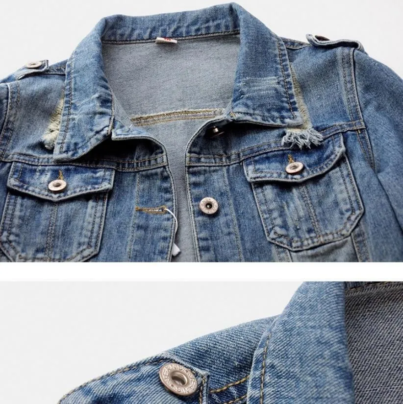 Denim Jacket Women Boyfriend Jean Coat Streetwear Vintage Outerwear