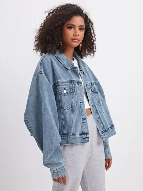 Drop Shoulder Denim Jacket