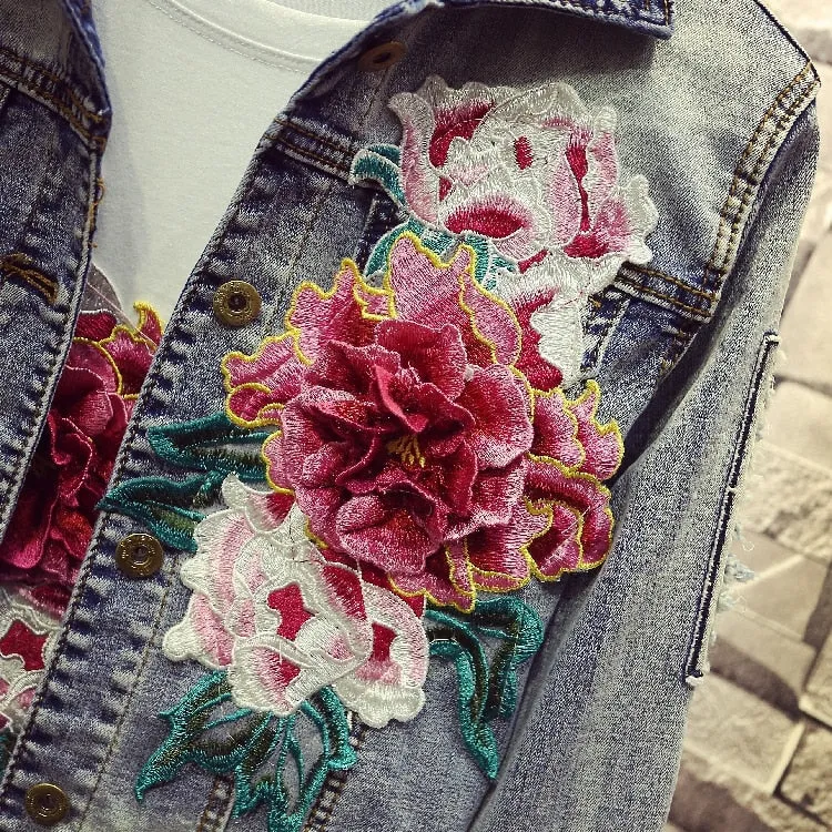 Flower Denim Jacket