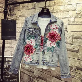 Flower Denim Jacket