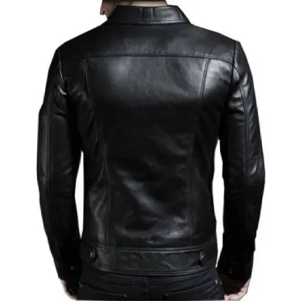 Genuine Leather Slim Fit Biker Jacket - Motorcycle Jacket