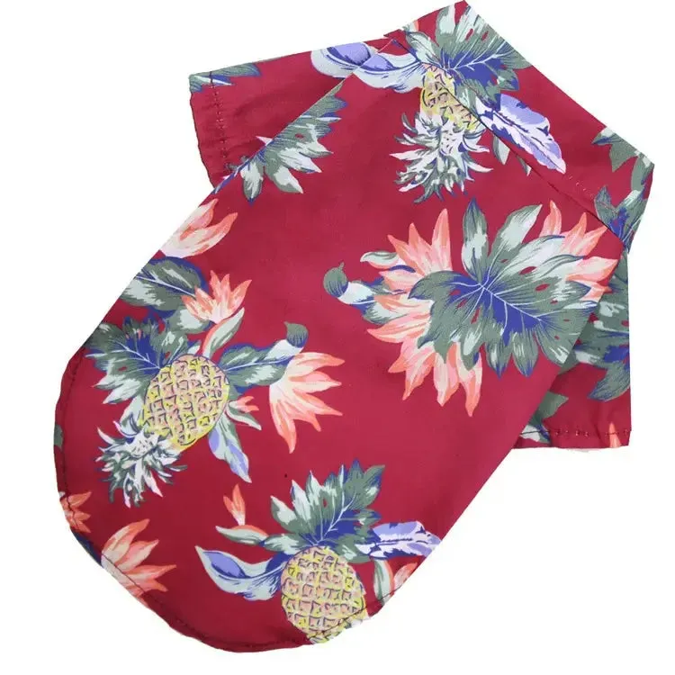 Hawaiian Beach Style Dog T-Shirts Thin Breathable Summer Dog Clothes for Small Dogs Puppy Pet Cat Vest Chihuahua Yorkies Poodle