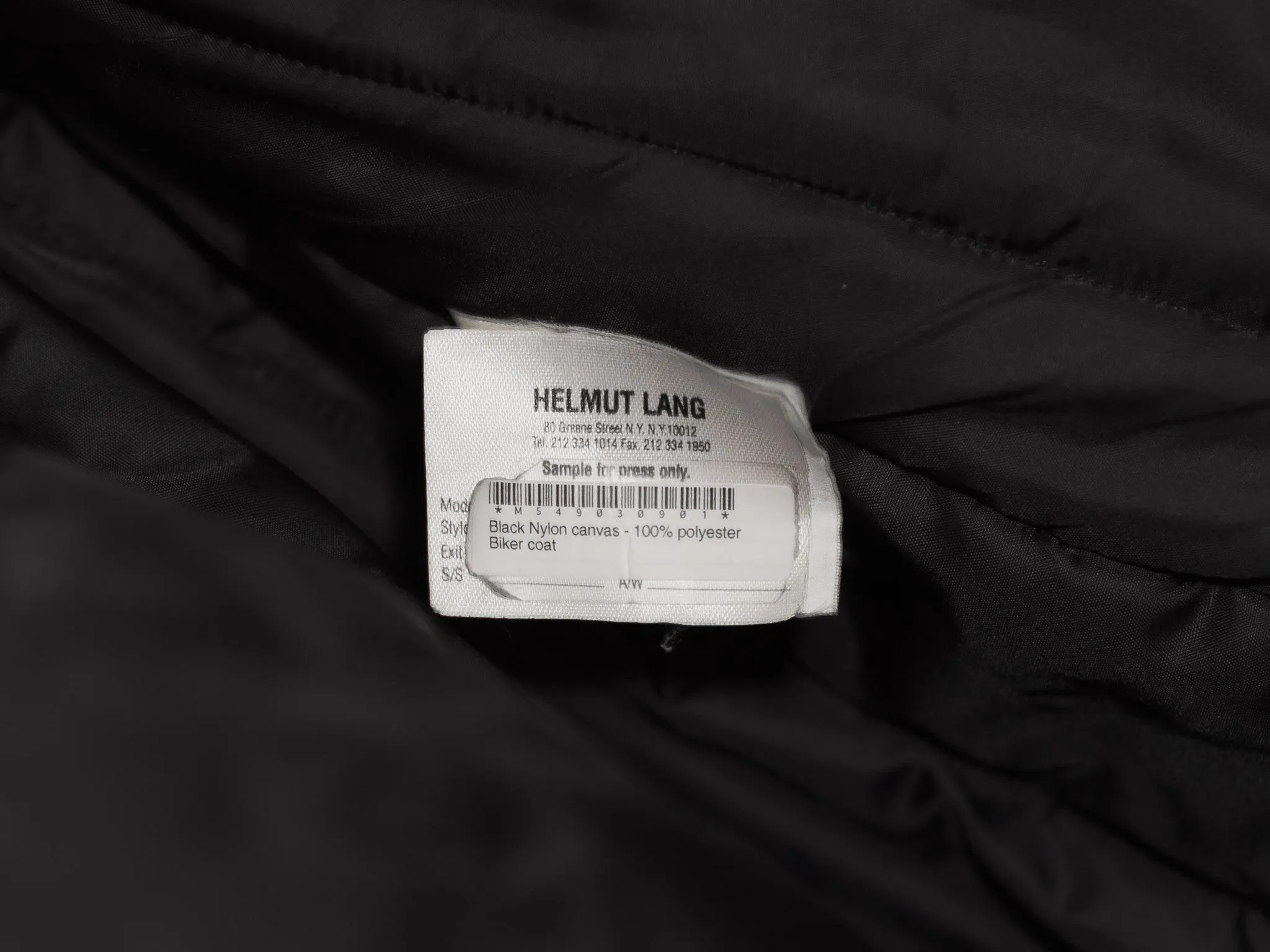 Helmut Lang AW99 Ballistic Astro Biker Parka Press Sample