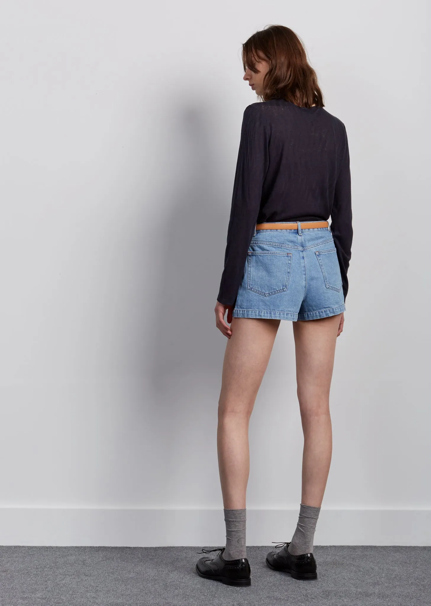 High Standard Stone Denim Shorts