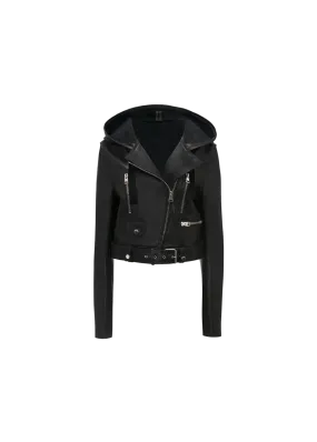 Hooded Biker Jacket