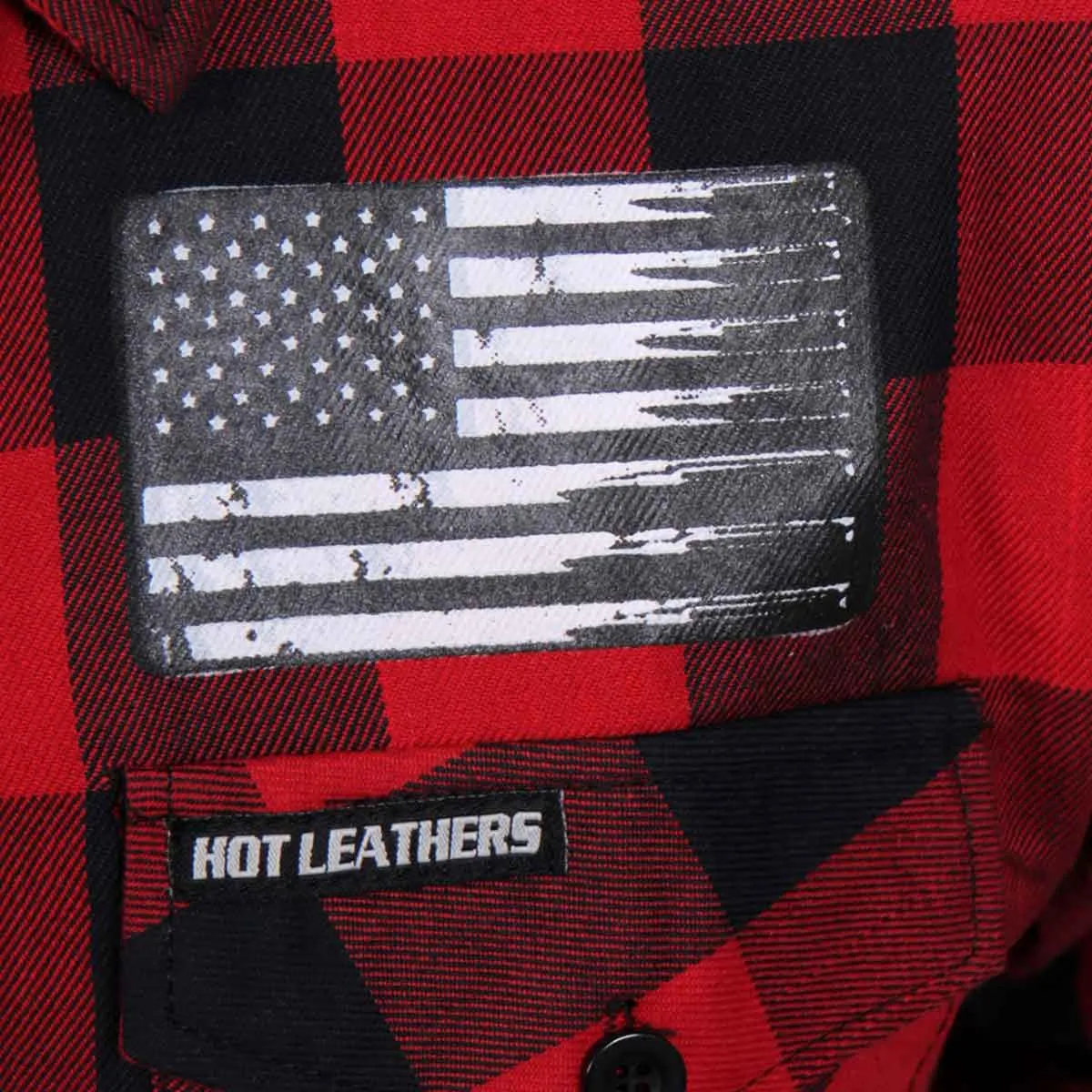 Hot Leathers FLM2110 Men's 'Bullets' Flannel Long Sleeve Shirt