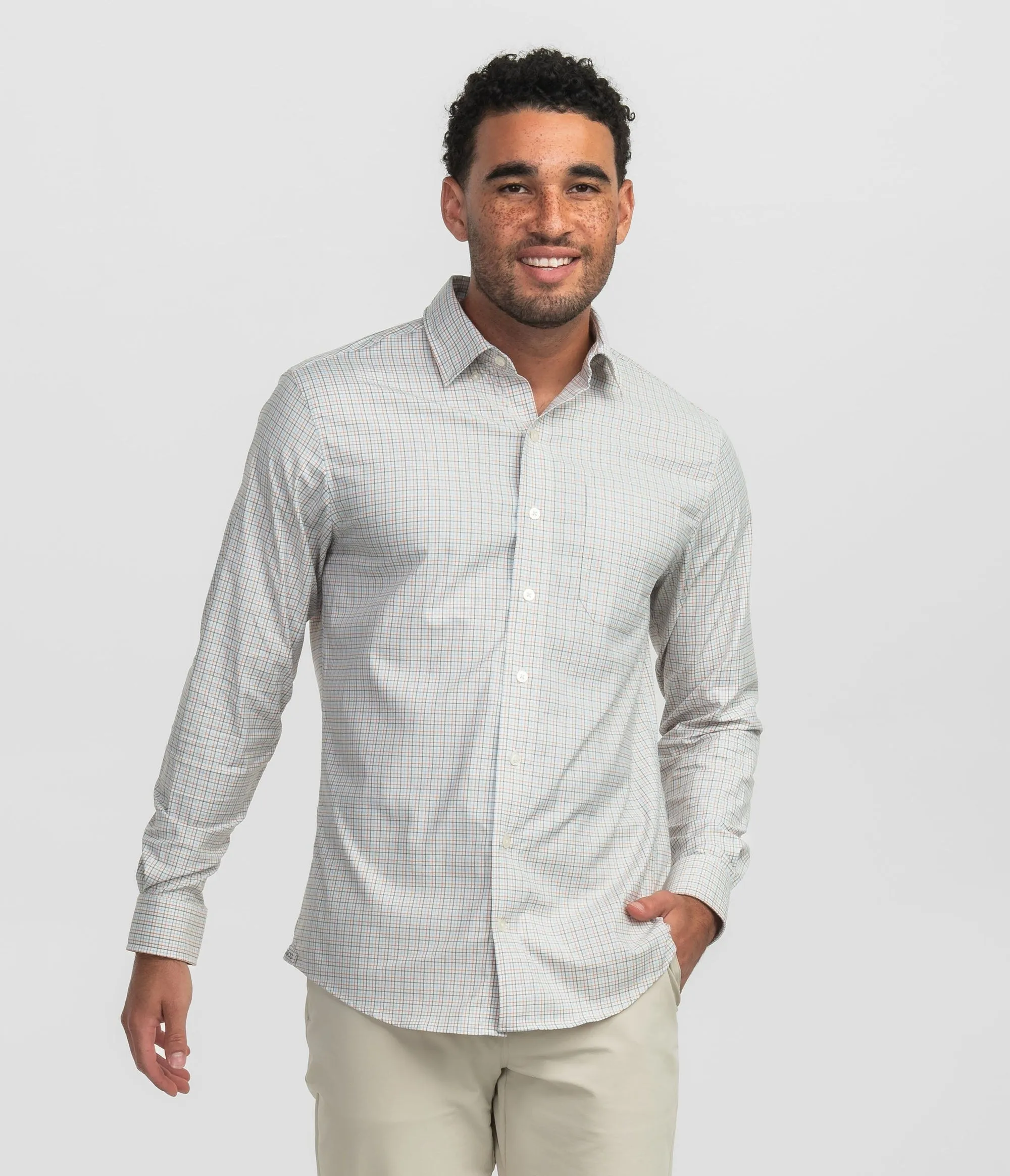 Hudson Check LS Button Down - Angora