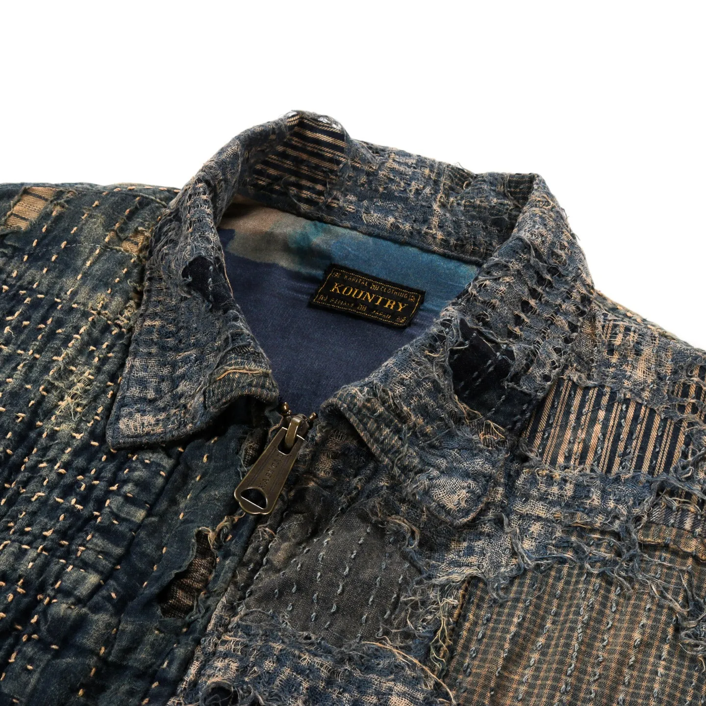 KAPITAL BORO T-BACK DRIZZLER JACKET INDIGO