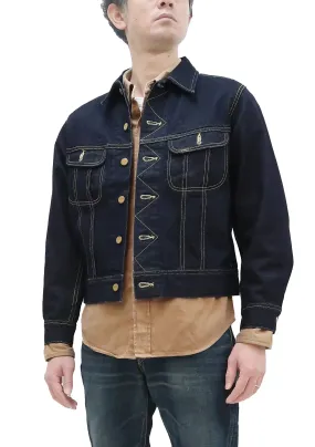 Lee Denim Jacket 101-J Men's Reissue Lee Rider 101J Jacket LM5100 LM5100-500 Rince Indigo-Blue