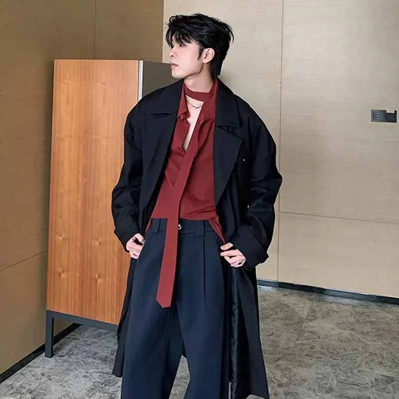 Long Belted Trench Coat