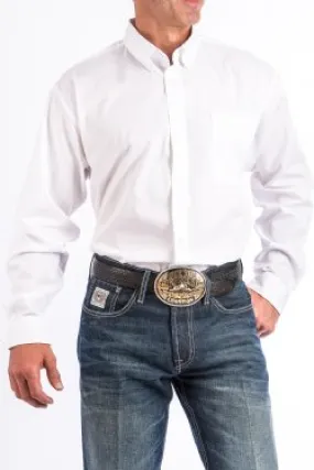 Men's Cinch Solid White Western Shirt