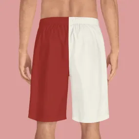 Men's Rust And Cream Board Shorts