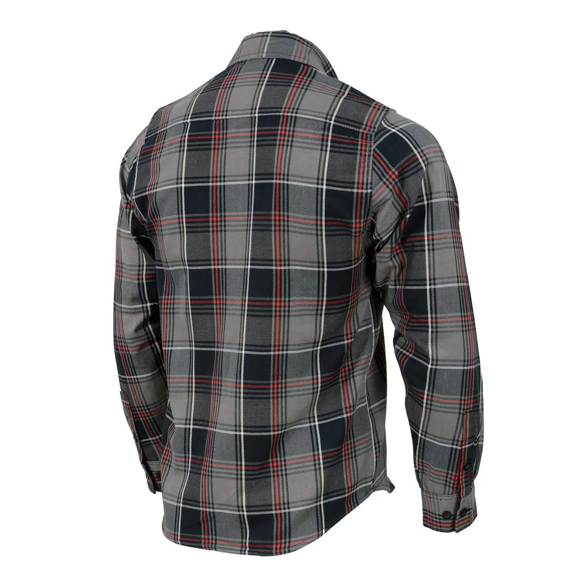 Milwaukee Leather MNG11658 Men's Black and Grey with Red Long Sleeve