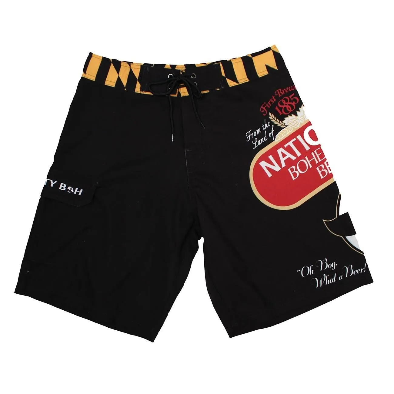 National Bohemian (Black) / Board Shorts