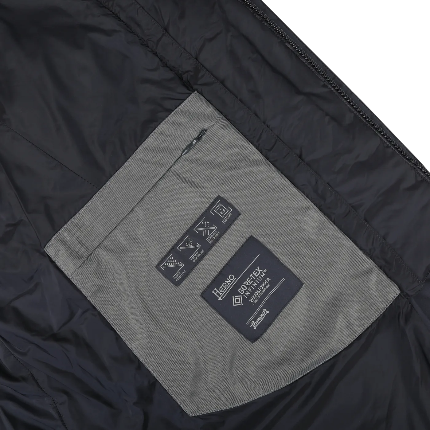 Navy Blue Nylon Gore-Tex Laminar Coat