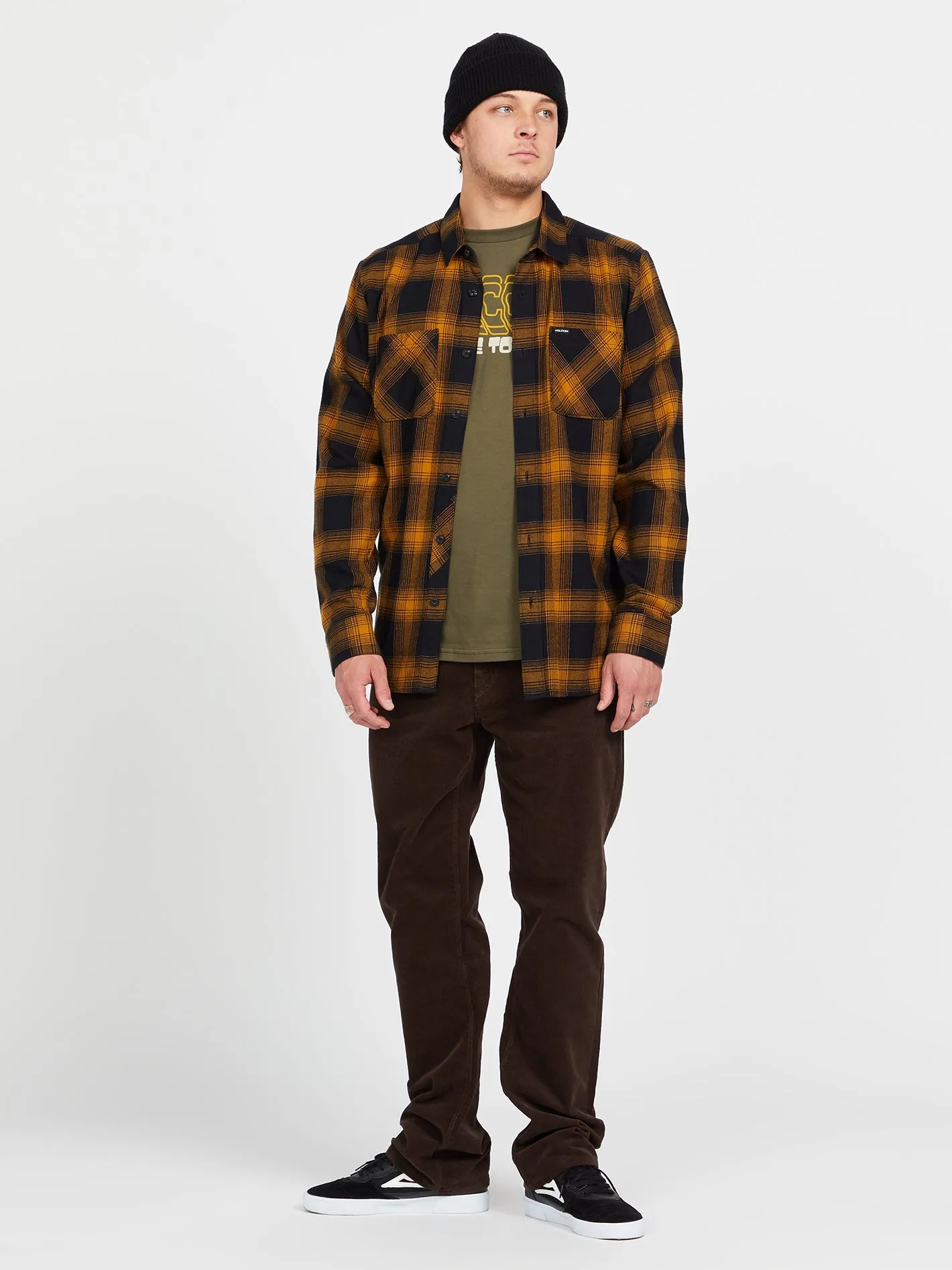 Netastone Long Sleeve Flannel - Rinsed Black