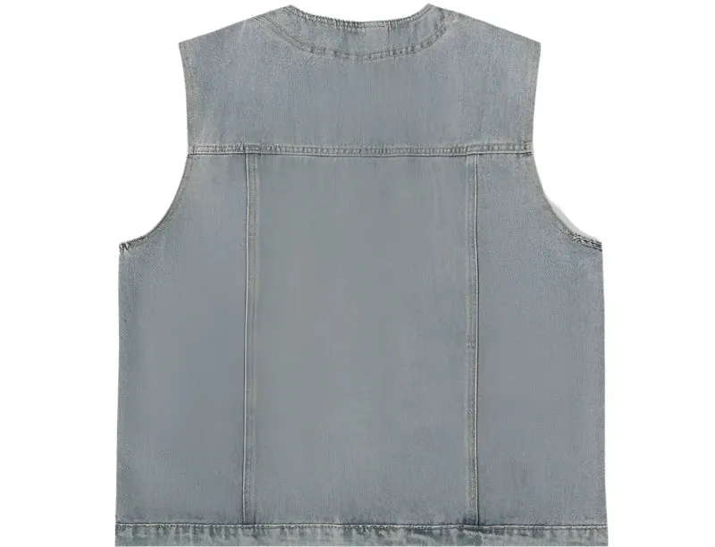 Patch Pocket Denim Vest