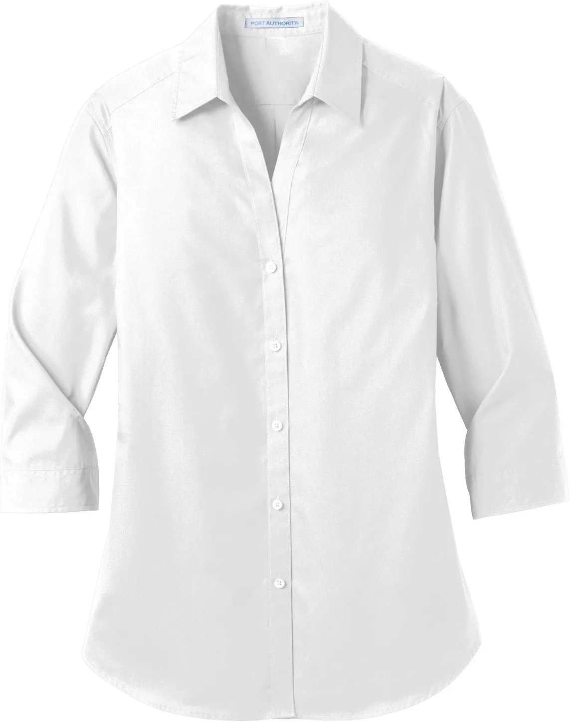 Port Authority Ladies 3/4-Sleeve Carefree Poplin Shirt