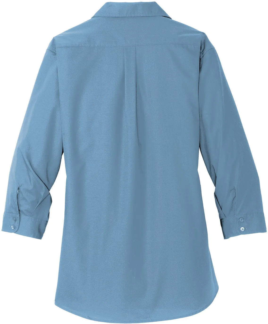 Port Authority Ladies 3/4-Sleeve Carefree Poplin Shirt