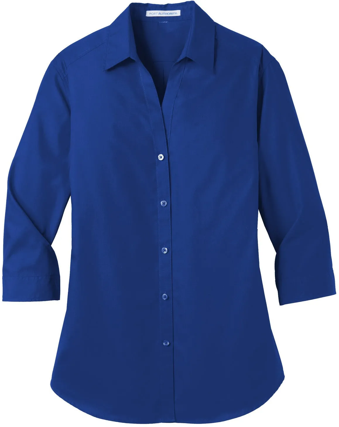 Port Authority Ladies 3/4-Sleeve Carefree Poplin Shirt