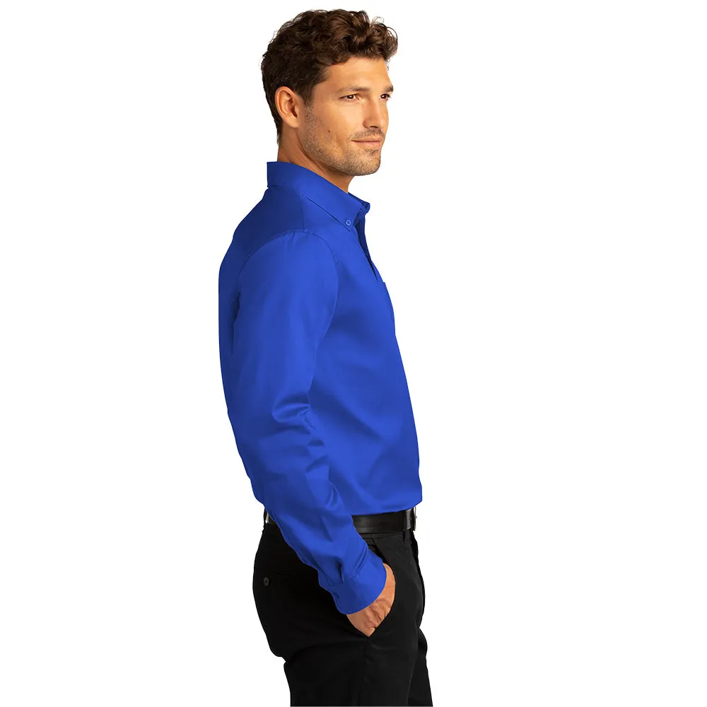 Port Authority® Long Sleeve SuperPro React™ Twill Shirt - True Royal