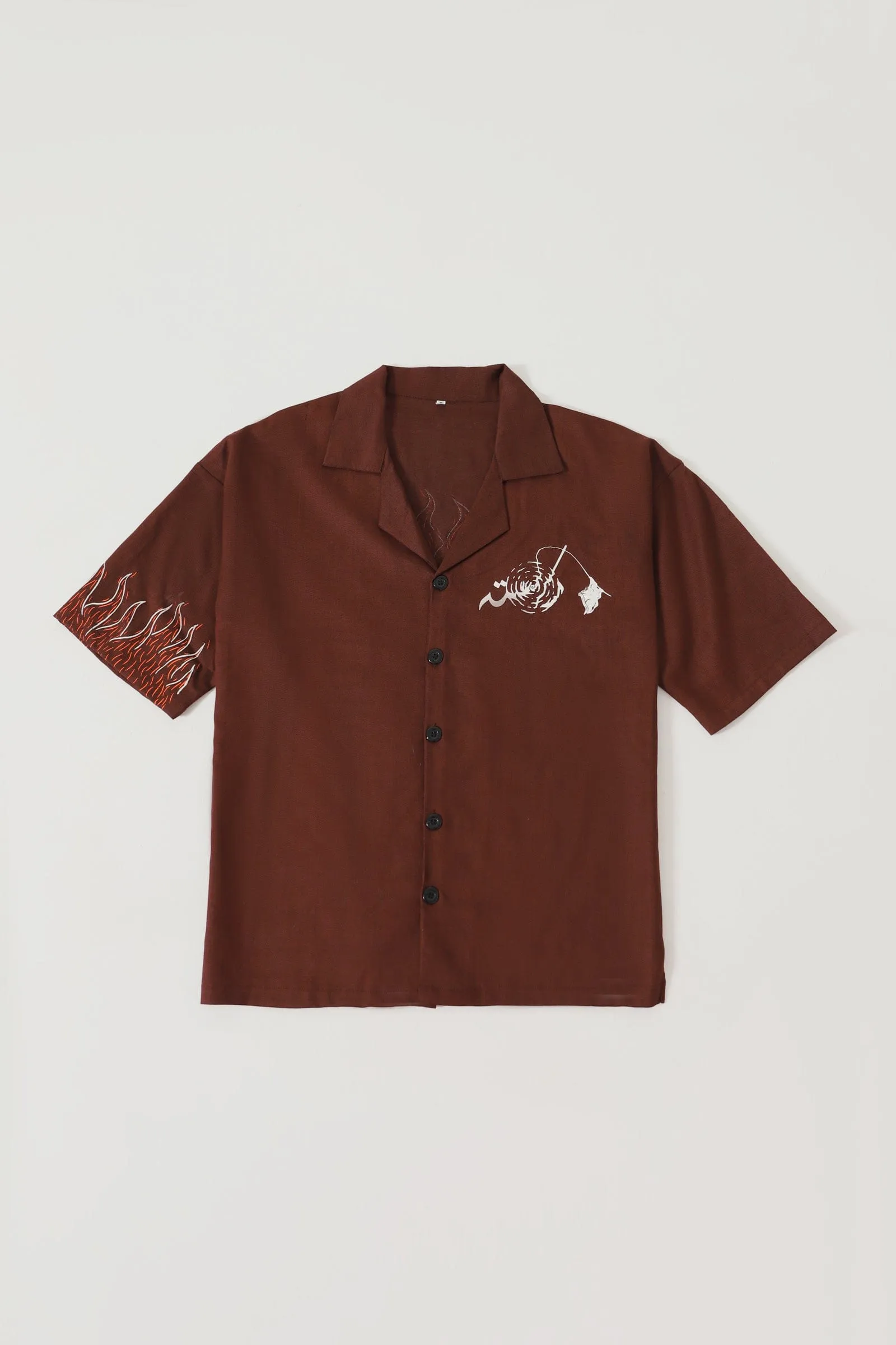 REBIRTH - BROWN BUTTON DOWN SHIRT