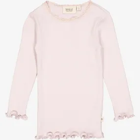 Rib T-Shirt Lace LS | Baby - soft lilac